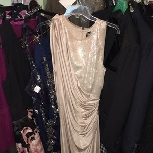 Adrianna Papell champagne dress